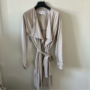 Cupcakes & Cashmere Collarless Trench Coat
